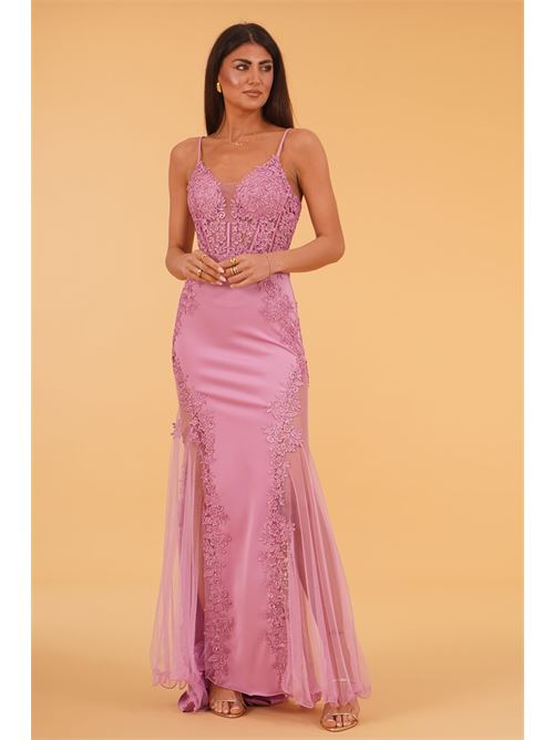 Abito lungo con macrame' e corallini The Dress London | AZALEAMAUVE